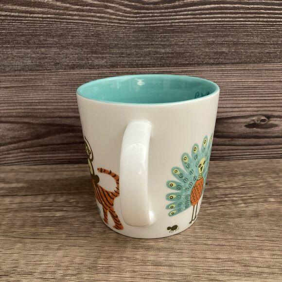 Starbucks 2008 Zoo Safari Animal Mug Bone China 8oz Tiger Elephant Giraffe - Picture 5 of 9